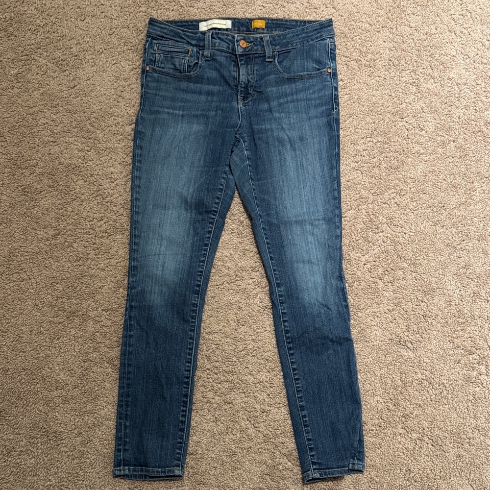 Pilcro and the Letterpress Dark Blue Skinny Jeans